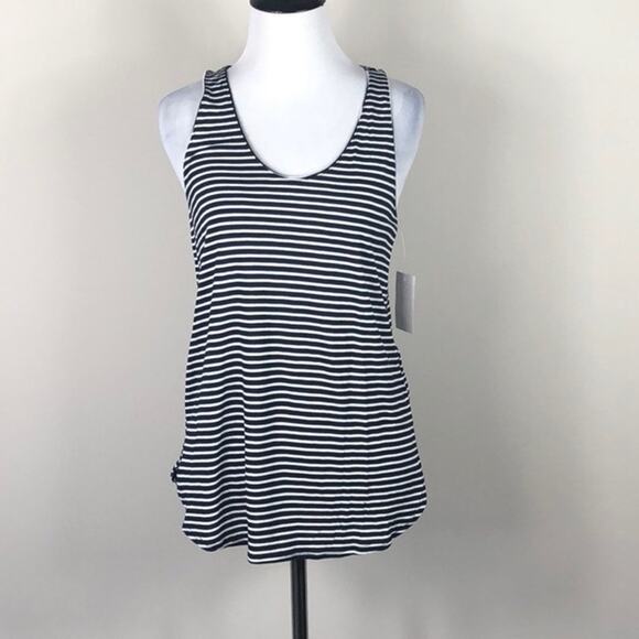 Joe Fresh Top Navy Blue Striped Tank Top - Picture 1 of 5